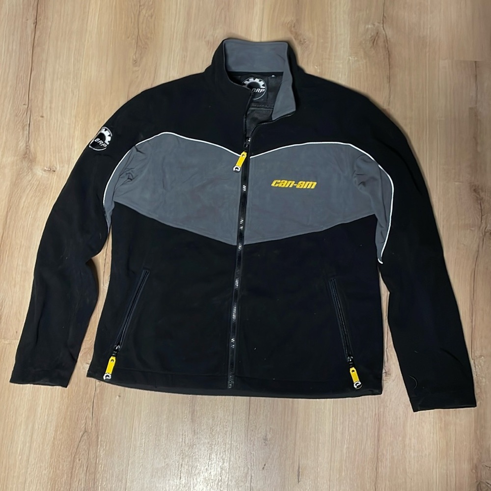Men's Black and Gray Zip Up